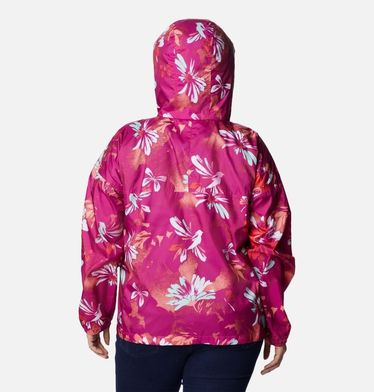 Columbia Flash Challenger Novelty Windbreaker Jakke Dame Blomster | Plus Size 56917I